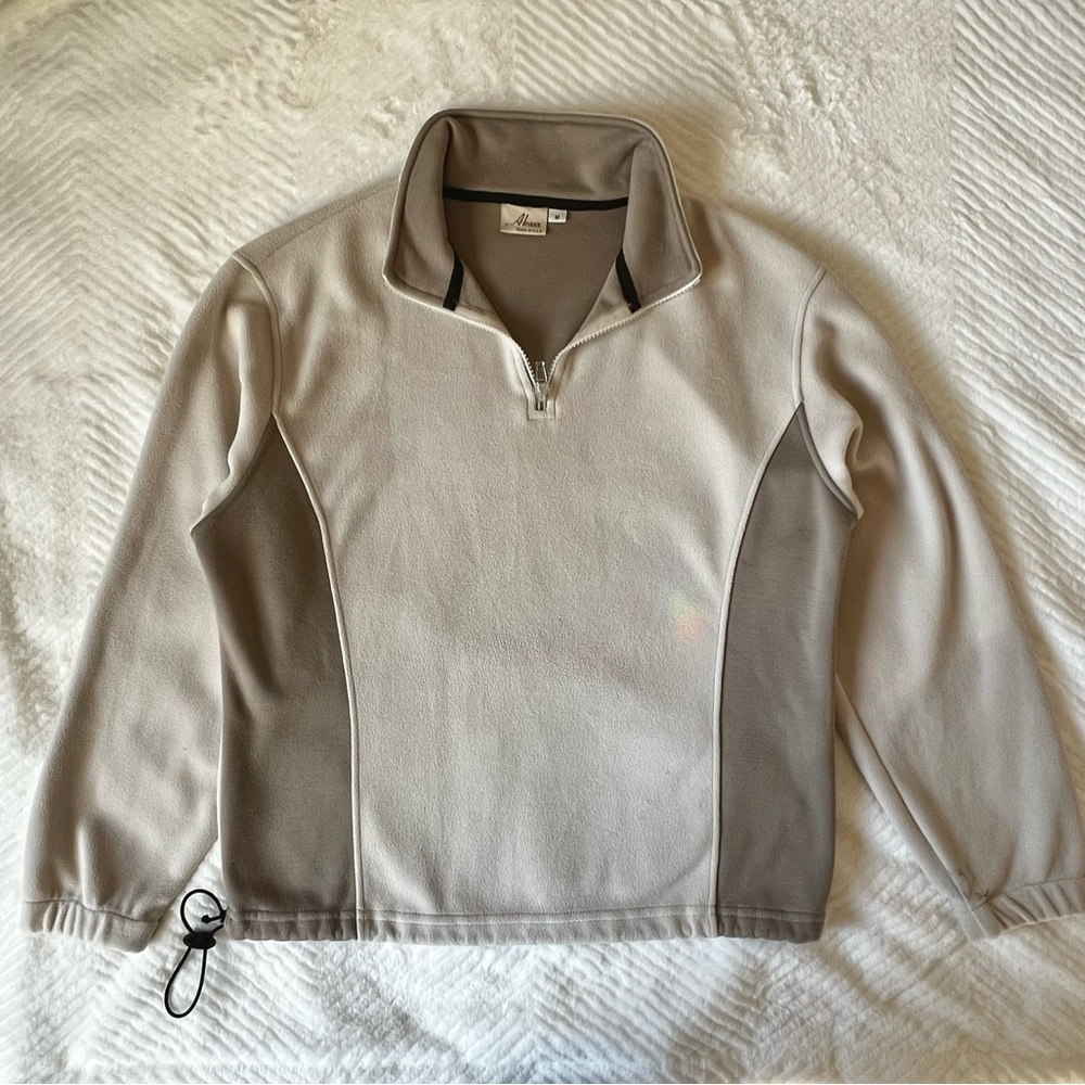AKWA Cream Pullover Quarter Zip